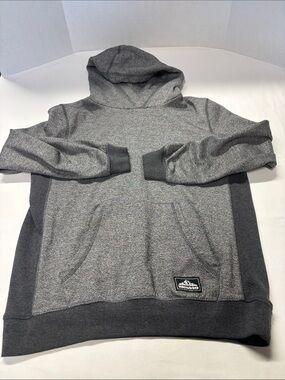 Kids' Gray Hooded Pullover Sweatshirt with Front Pocket